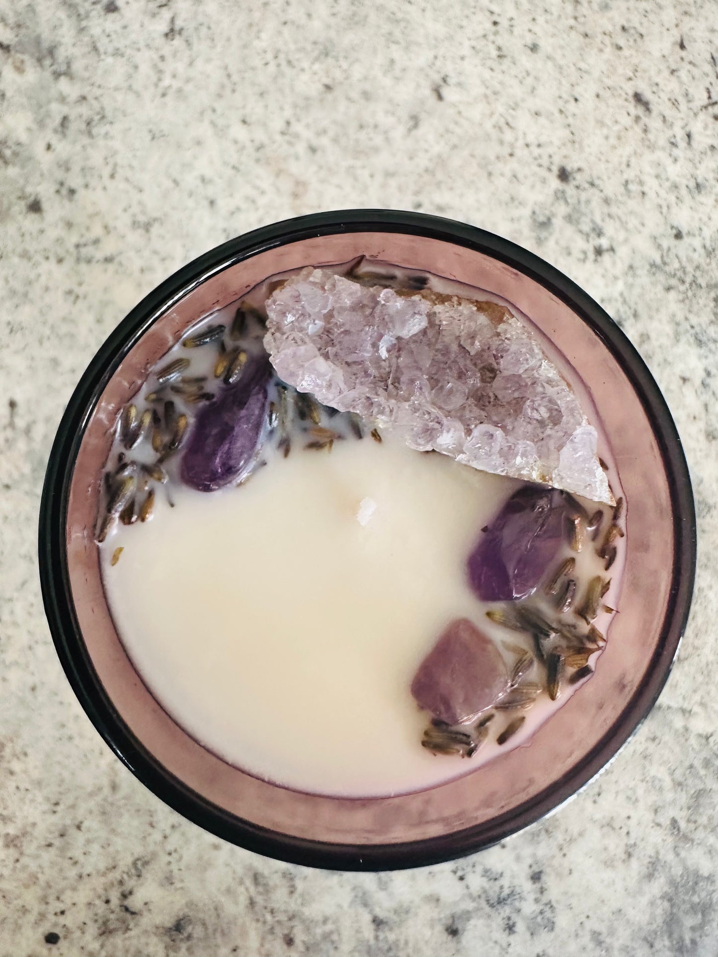 Hazel Atlas Moroccan Amethyst Wine Glass Gemstone Candle