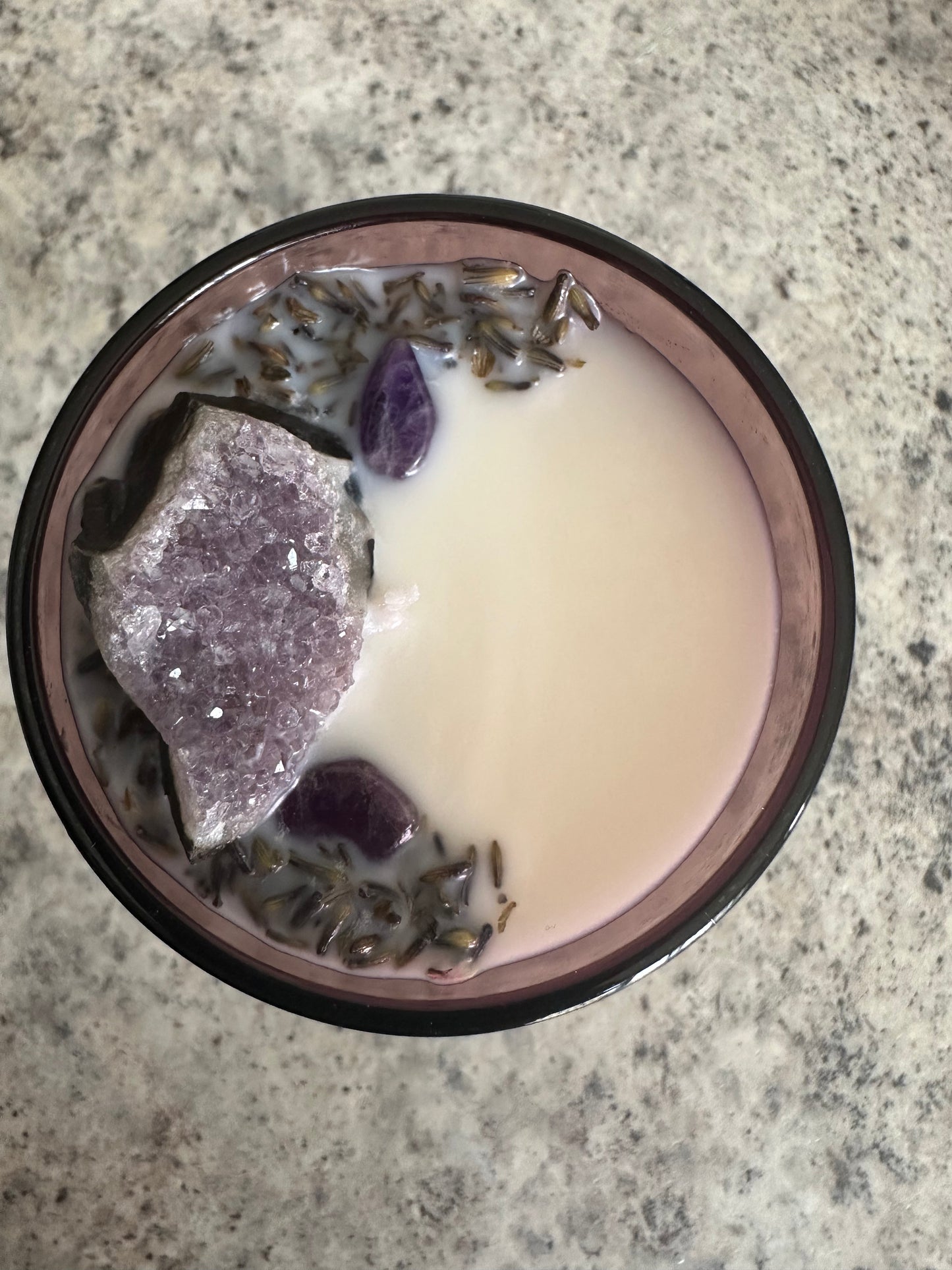 Hazel Atlas Moroccan Amethyst Wine Glass Gemstone Candle