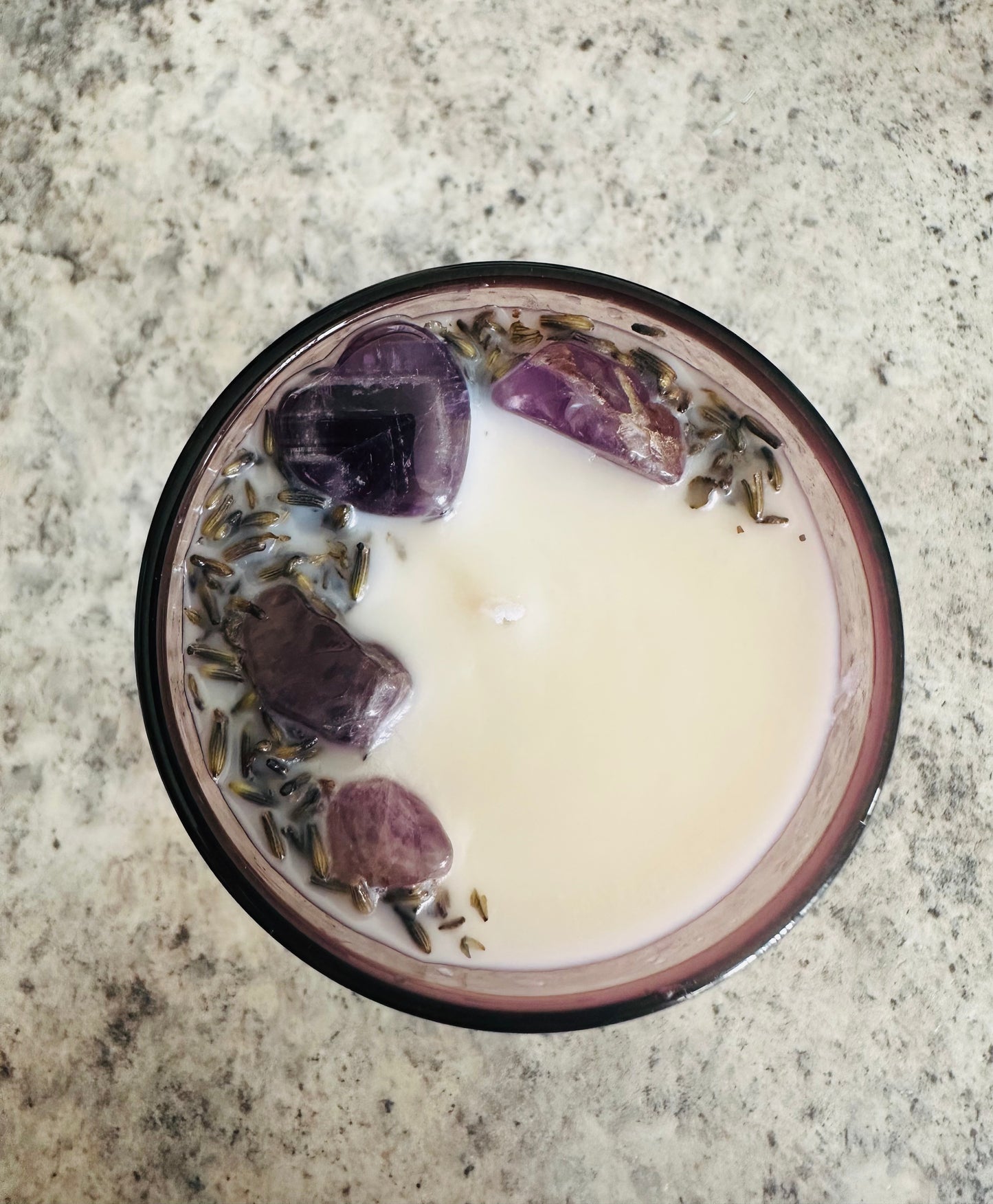Hazel Atlas Moroccan Amethyst Wine Glass Gemstone Candle