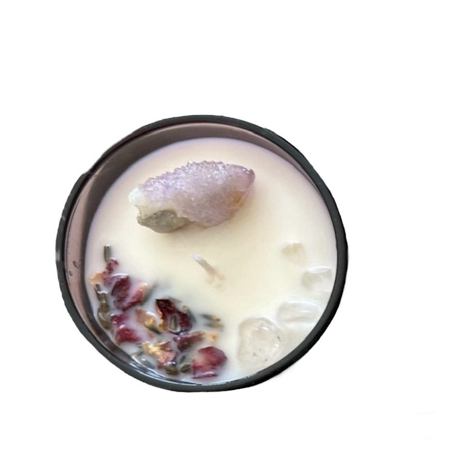Hazel Atlas Moroccan Amethyst Wine Glass Gemstone Candle
