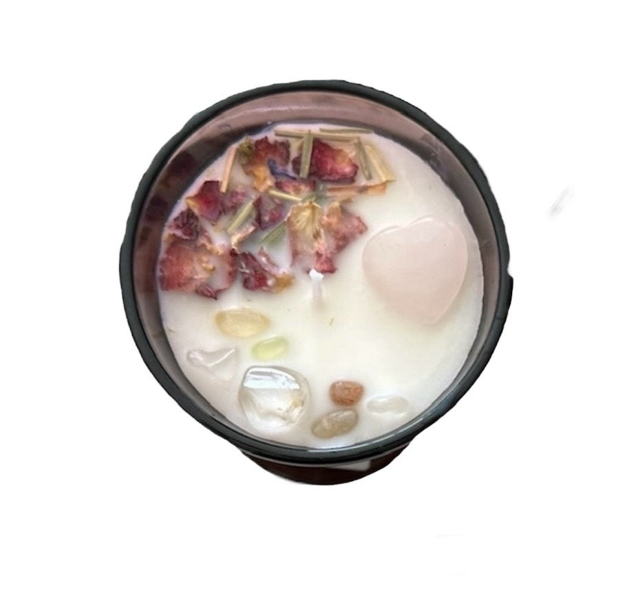 Hazel Atlas Moroccan Amethyst Wine Glass Gemstone Candle