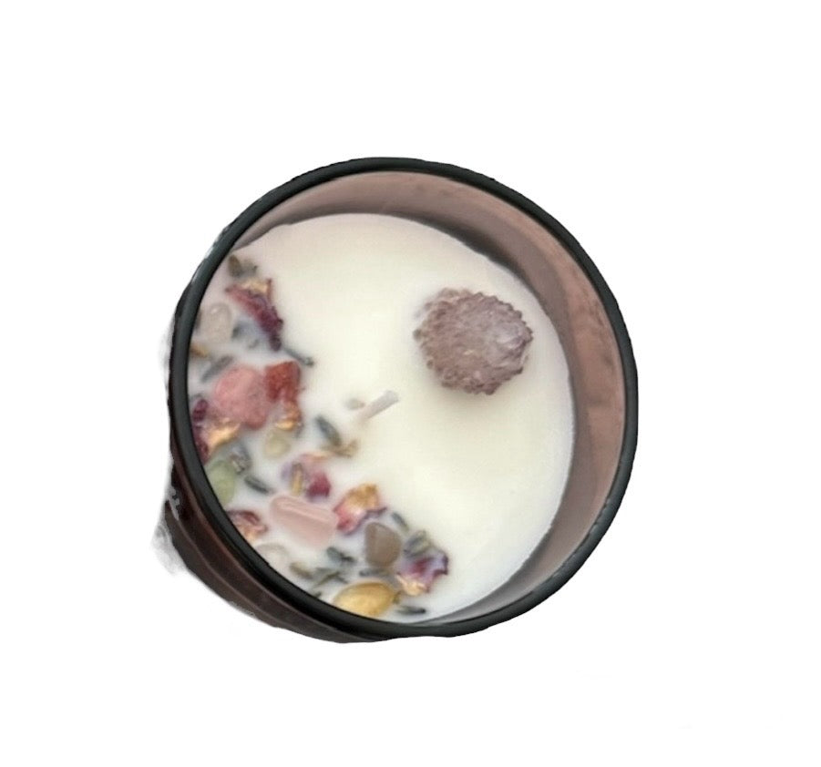 Hazel Atlas Moroccan Amethyst Wine Glass Gemstone Candle