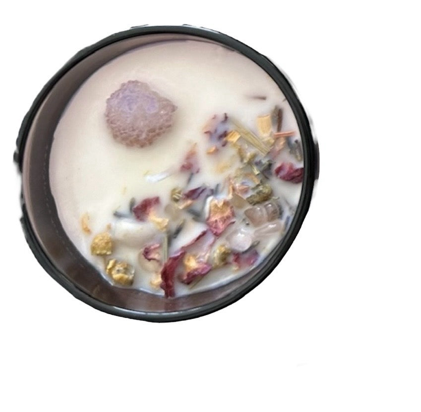 Hazel Atlas Moroccan Amethyst Wine Glass Gemstone Candle
