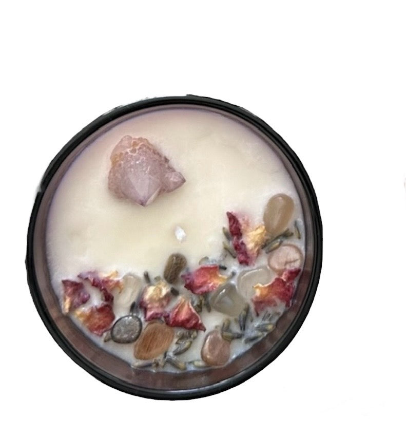 Hazel Atlas Moroccan Amethyst Wine Glass Gemstone Candle