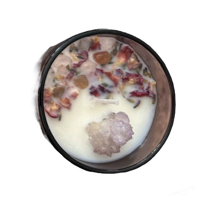 Hazel Atlas Moroccan Amethyst Wine Glass Gemstone Candle