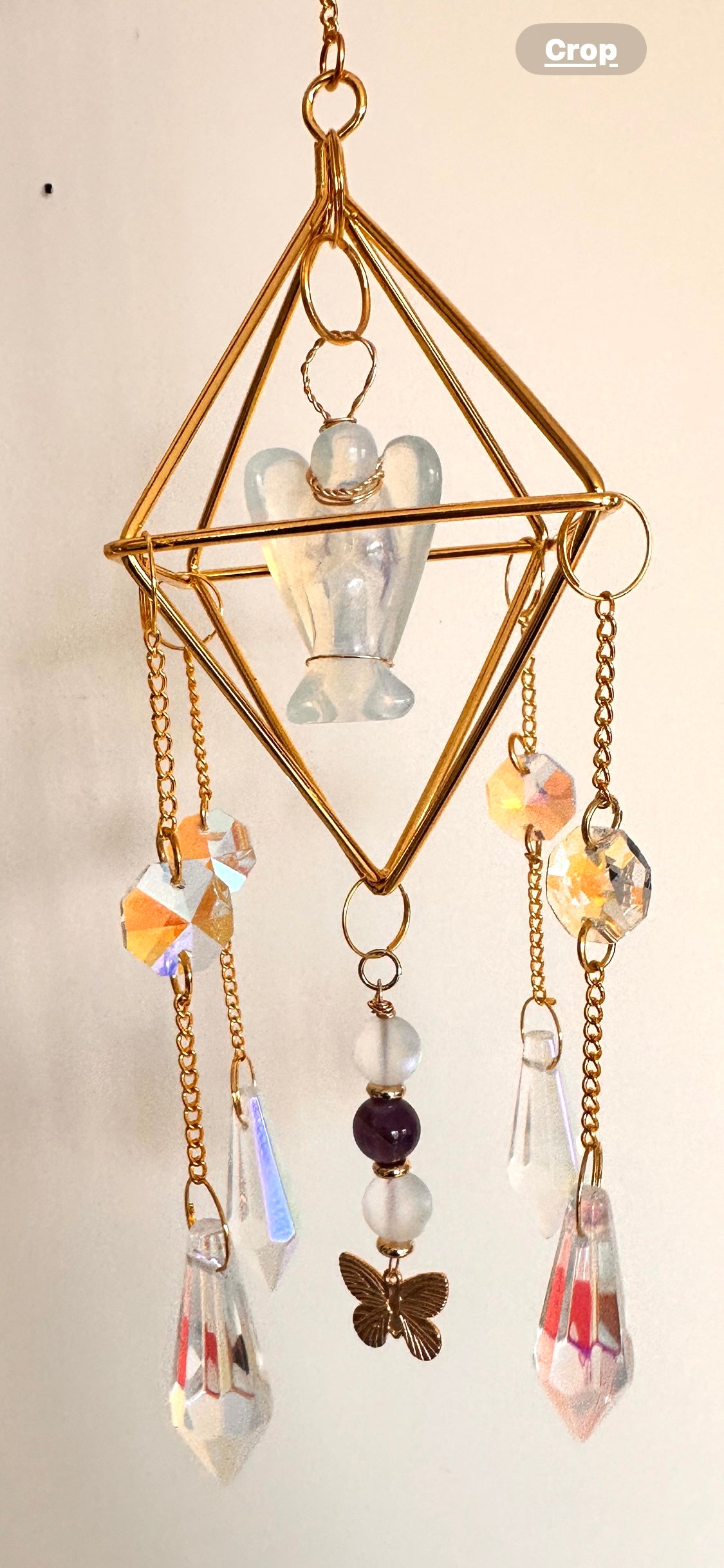 Opalite angel Suncatcher