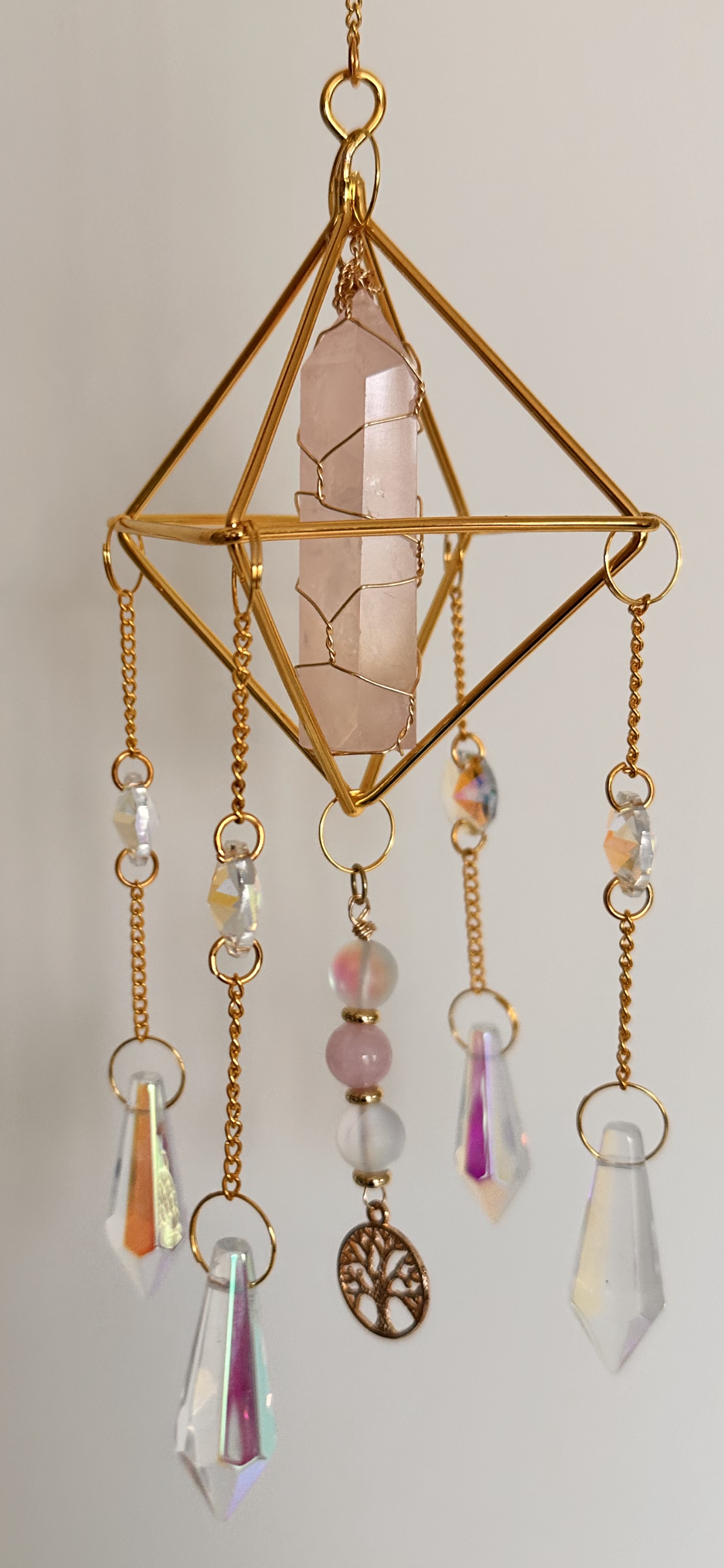 Rose Quartz Suncatcher