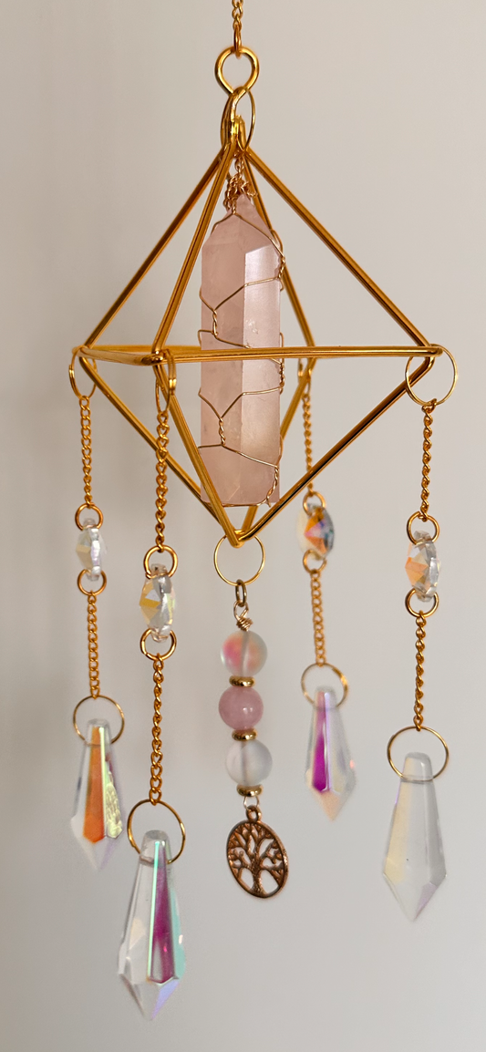 Rose Quartz Suncatcher