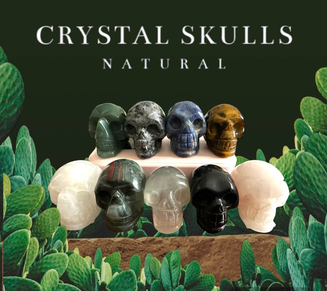 2 INCH CRYSTAL SKULLS