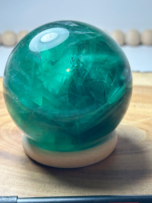 Green Fluorite Sphere