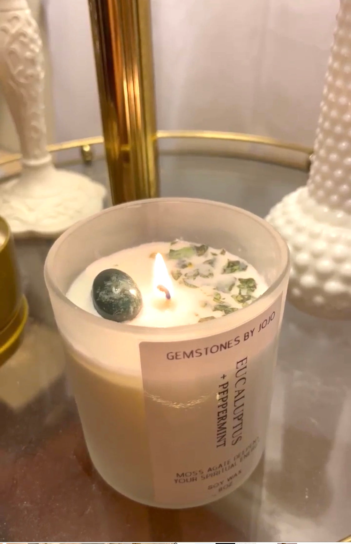 Eucalyptus and Peppermint intention candle