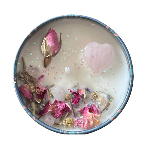 Rose Quartz intention candle