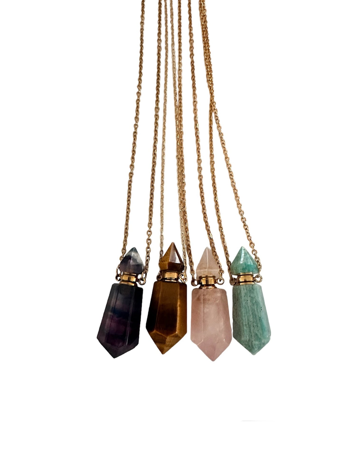 Crystal vial necklaces