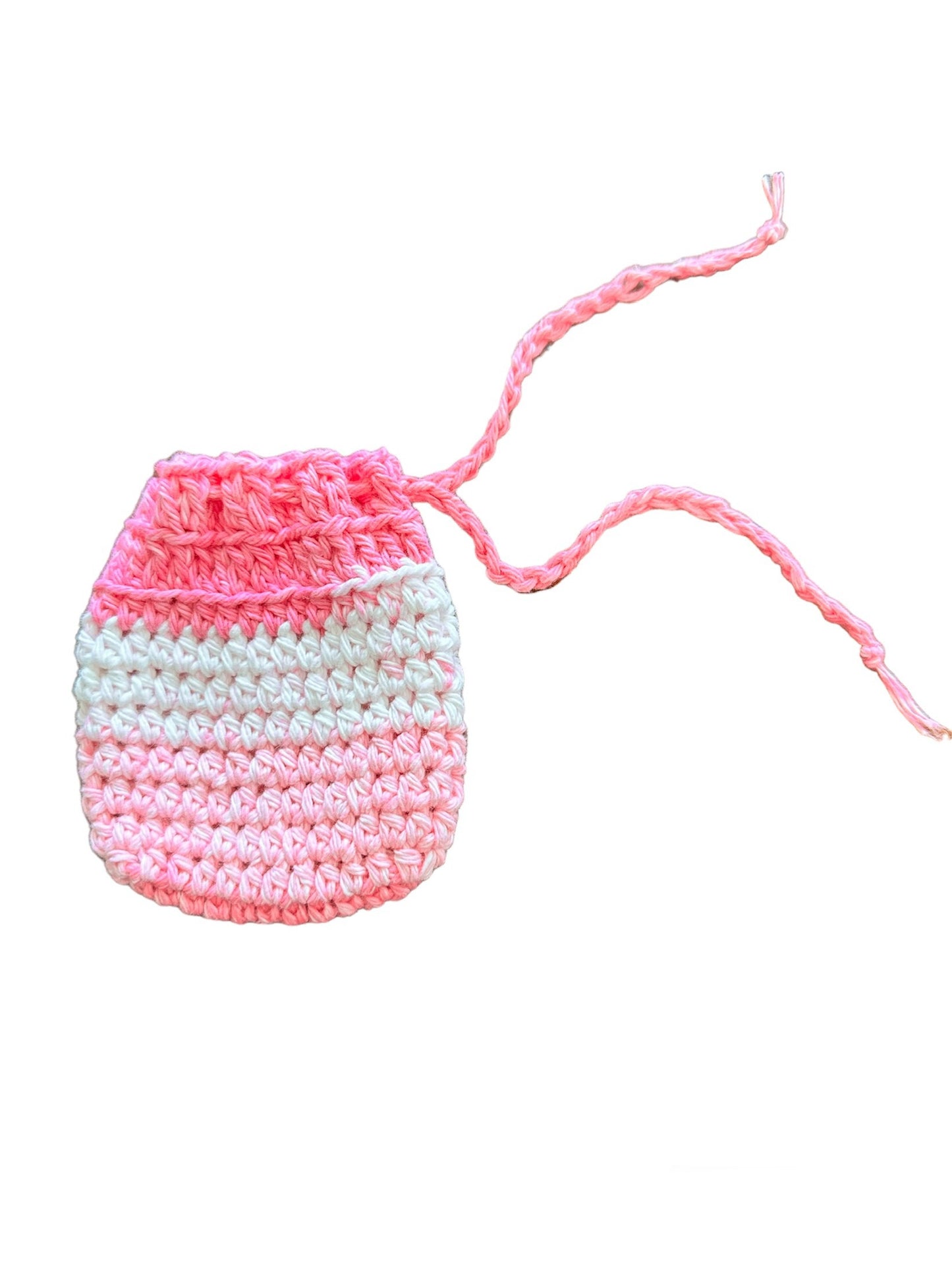 Cotton drawstring pouch crystal holder