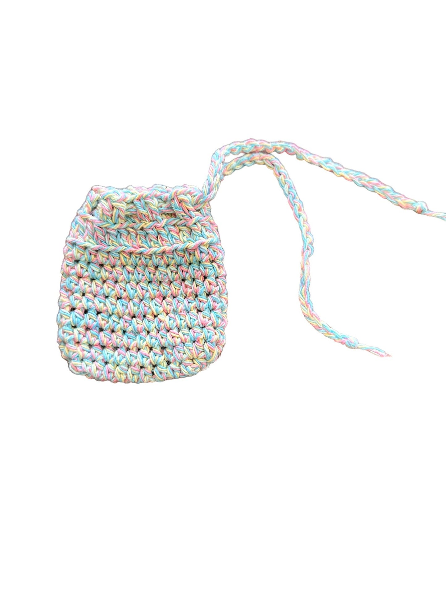 Cotton drawstring pouch crystal holder