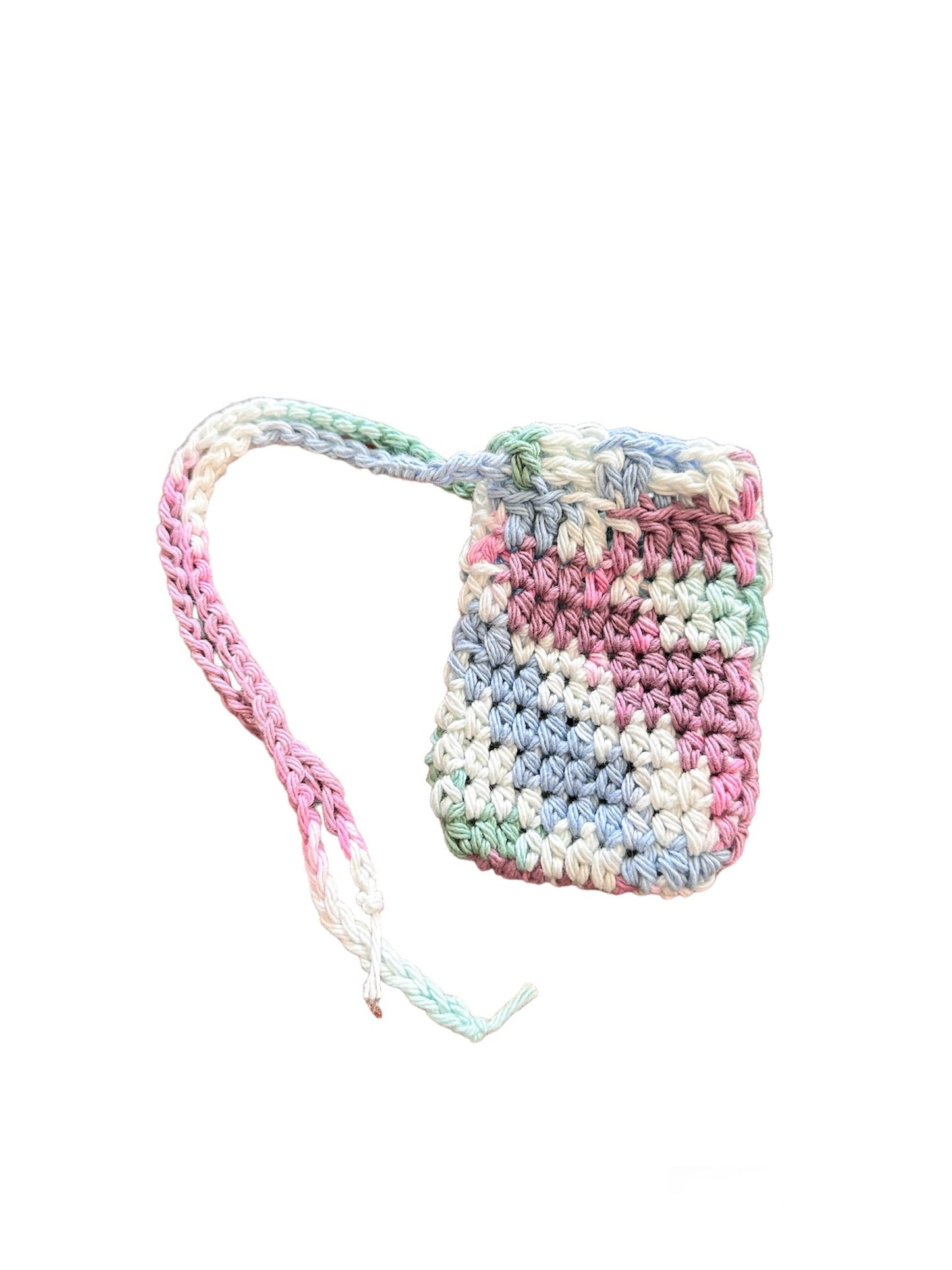 Cotton drawstring pouch crystal holder