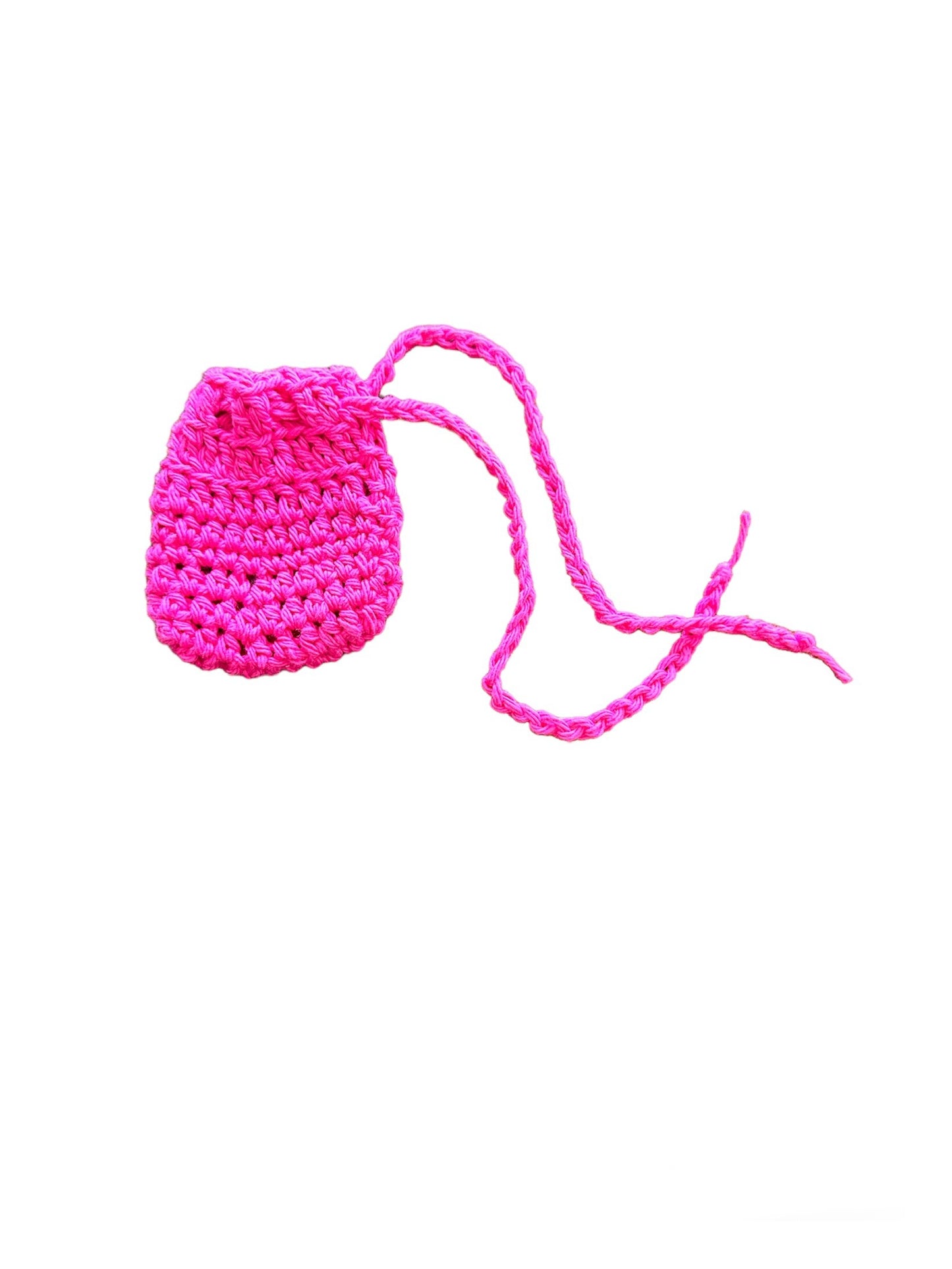 Cotton drawstring pouch crystal holder