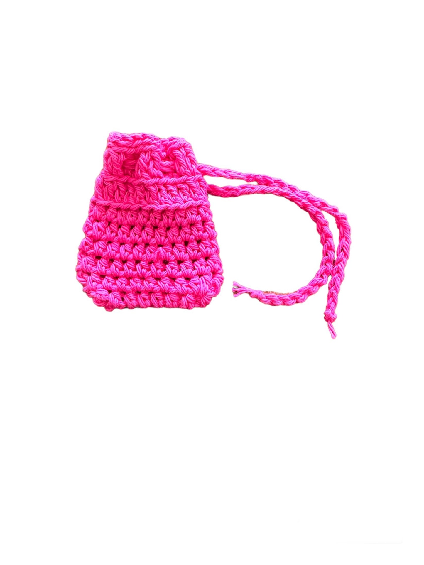 Cotton drawstring pouch crystal holder