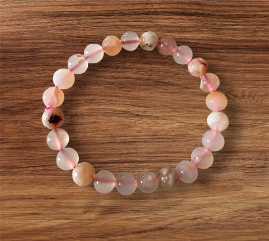 Flower Agate Gemstone bracelet