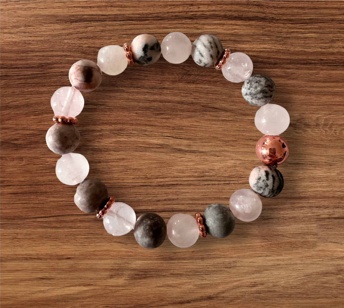 Rose Quartz and Pink Zebra Jasper