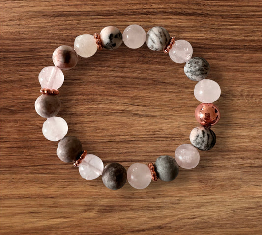 Rose Quartz and Pink Zebra Jasper