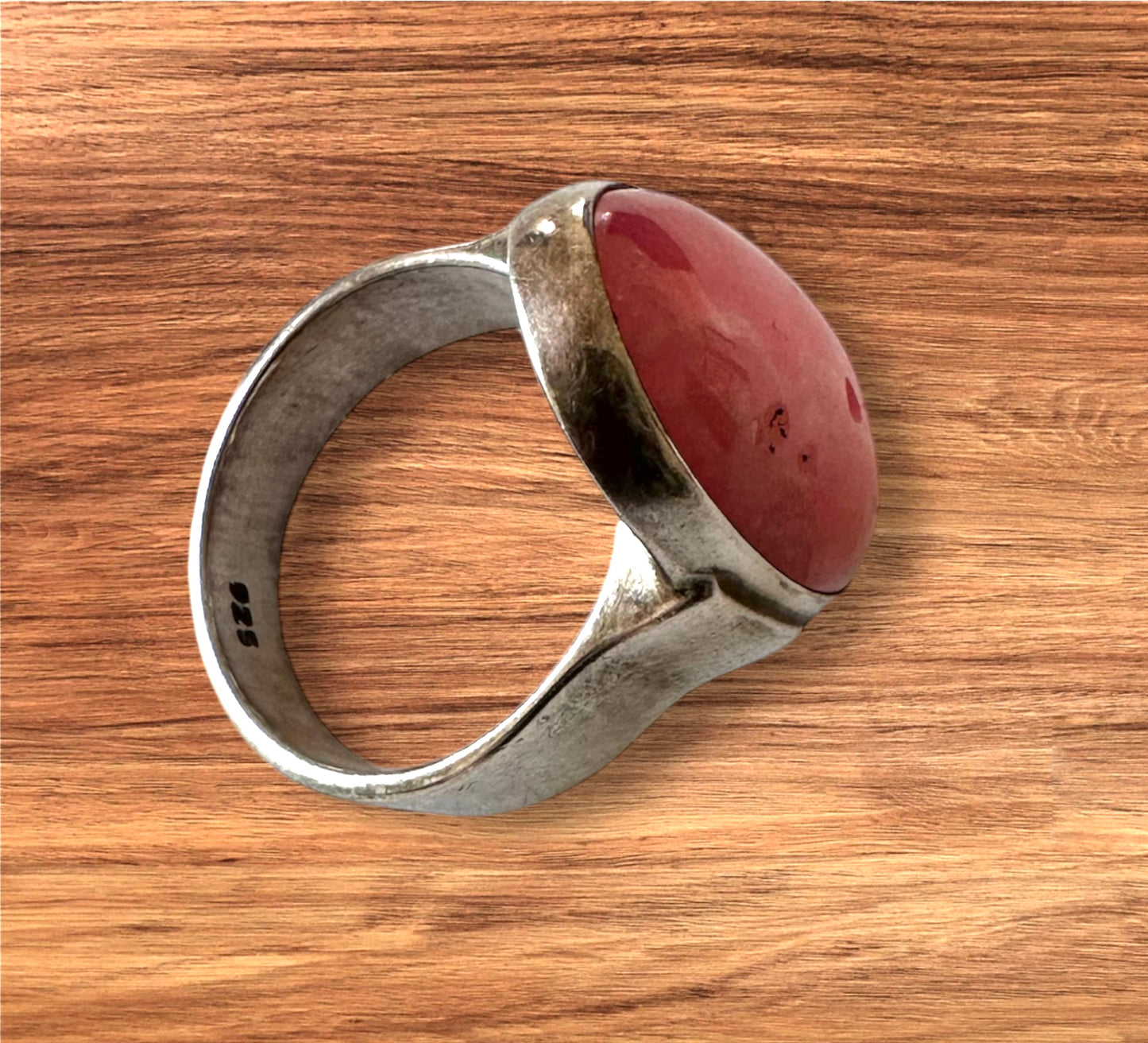 Rhodochrosite Gemstone ring