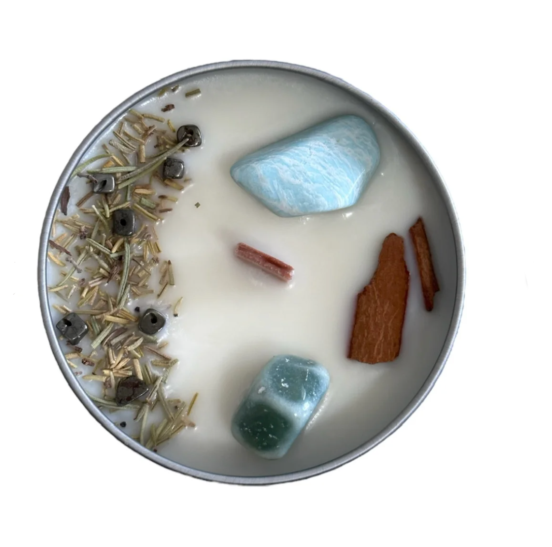 Abundance crystal intention candle