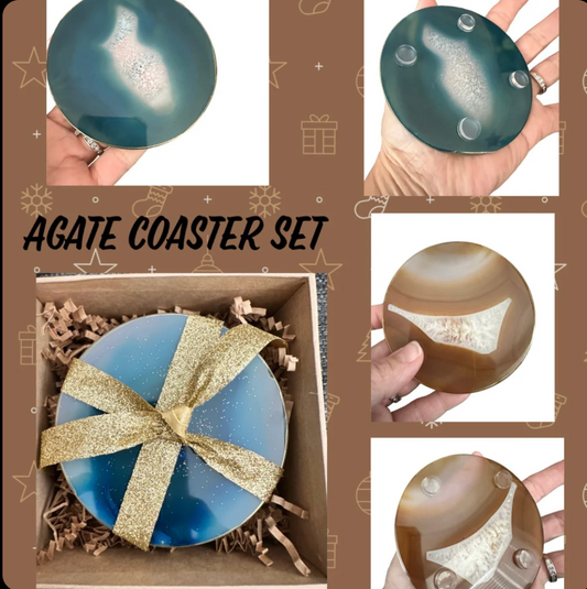 Agate coaster set (2)