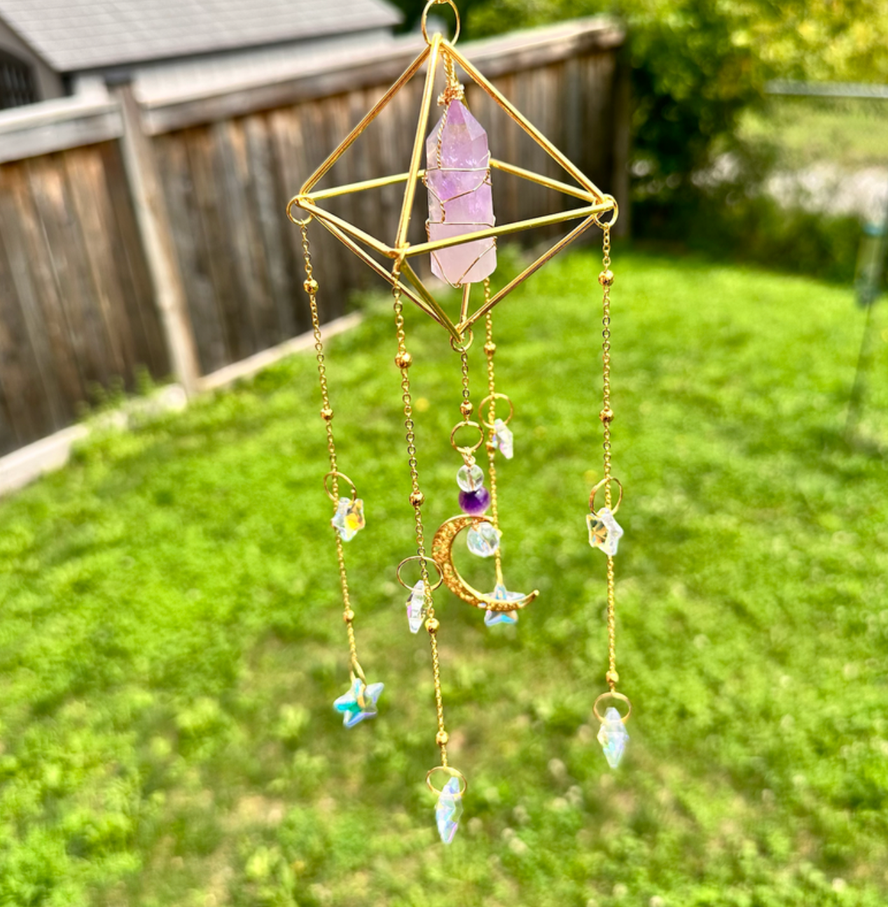 Amethyst suncatcher