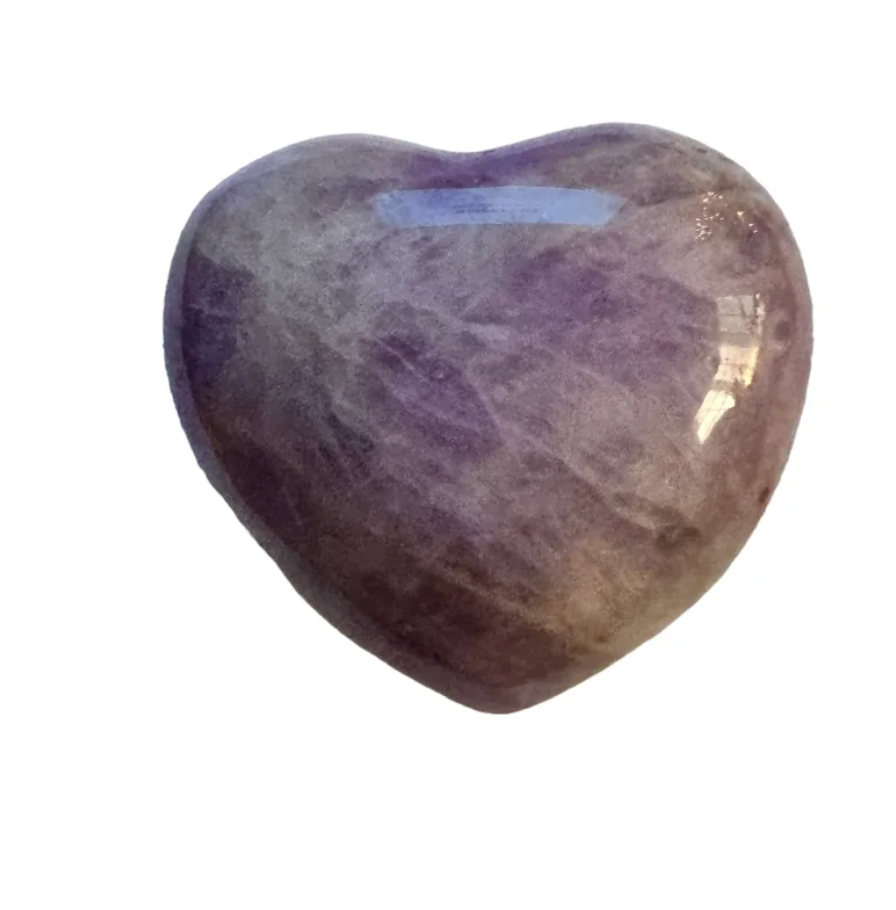 Amethyst puffy heart