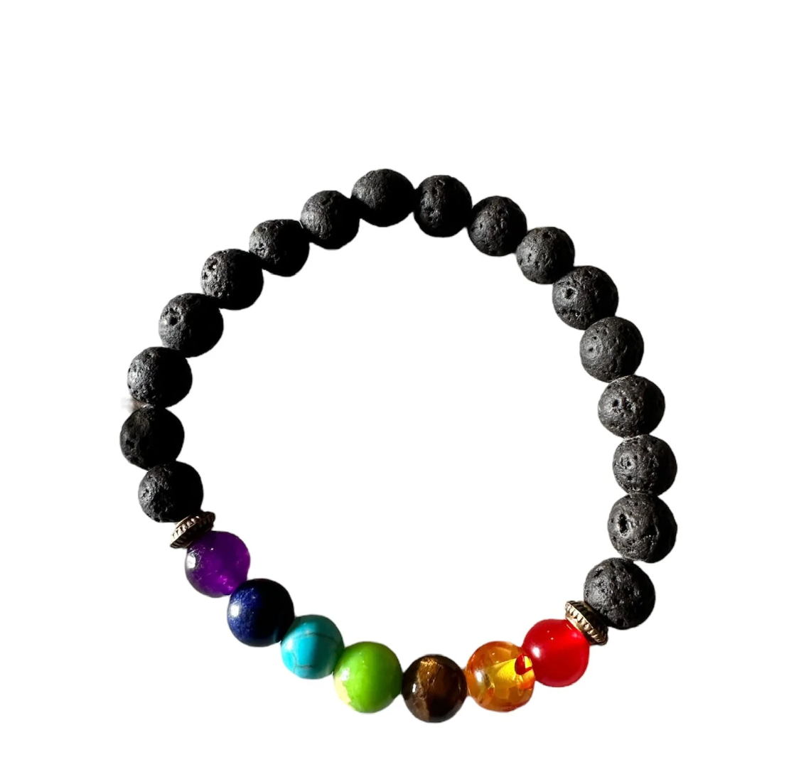 Chakra beads and Lava