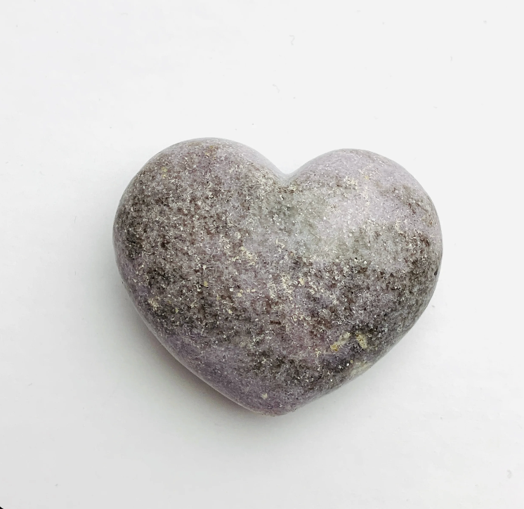 Lepidolite puff heart