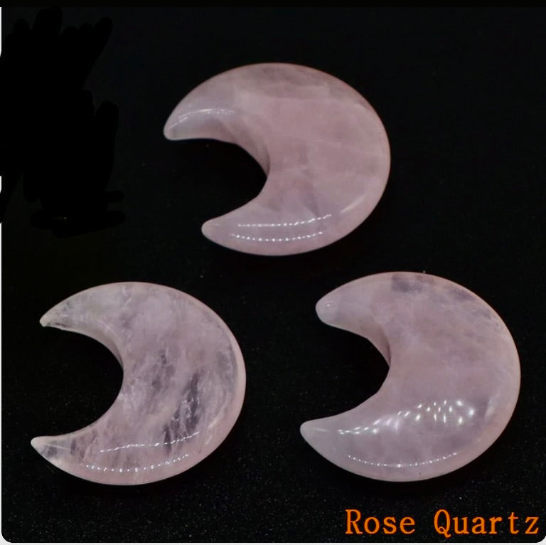 30mm Crystal moon carvings