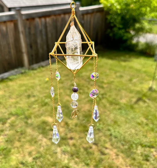 Clear Quartz Suncatcher