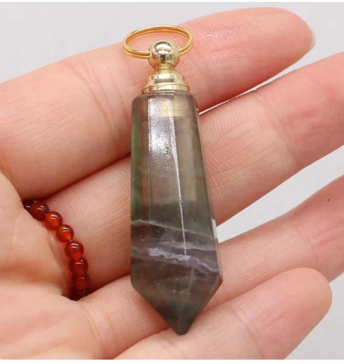 Crystal vial necklaces