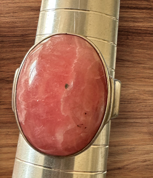 Rhodochrosite Gemstone ring