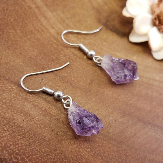 Amethyst Crystal  earrings